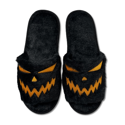 Spooky Duo: Haunted Socks & Pumpkin Slippers