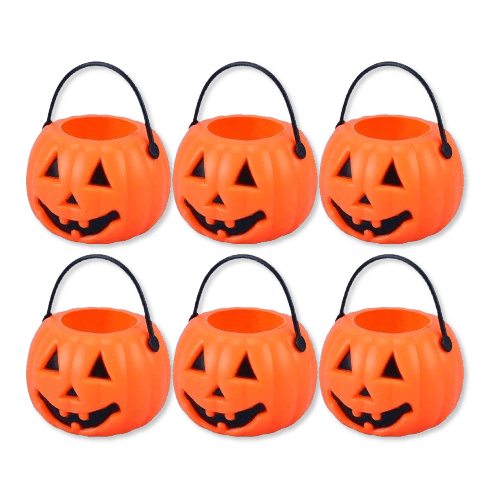 Pack 8 Smiling Pumpkin Bucket